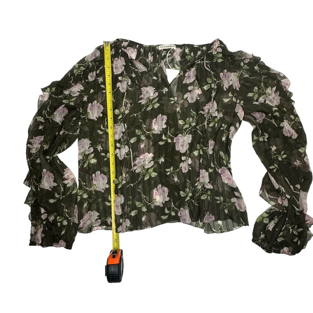 NWT Ulla Johnson Azalea Blouse in dark olive size 0 - Picture 9 of 15